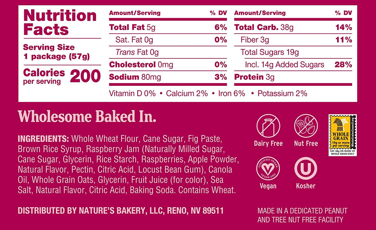 Whole Wheat Raspberry Fig Bar
