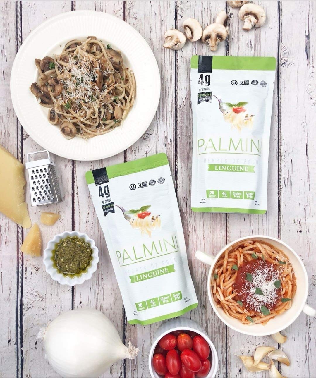 Linguini de corazones de palma
