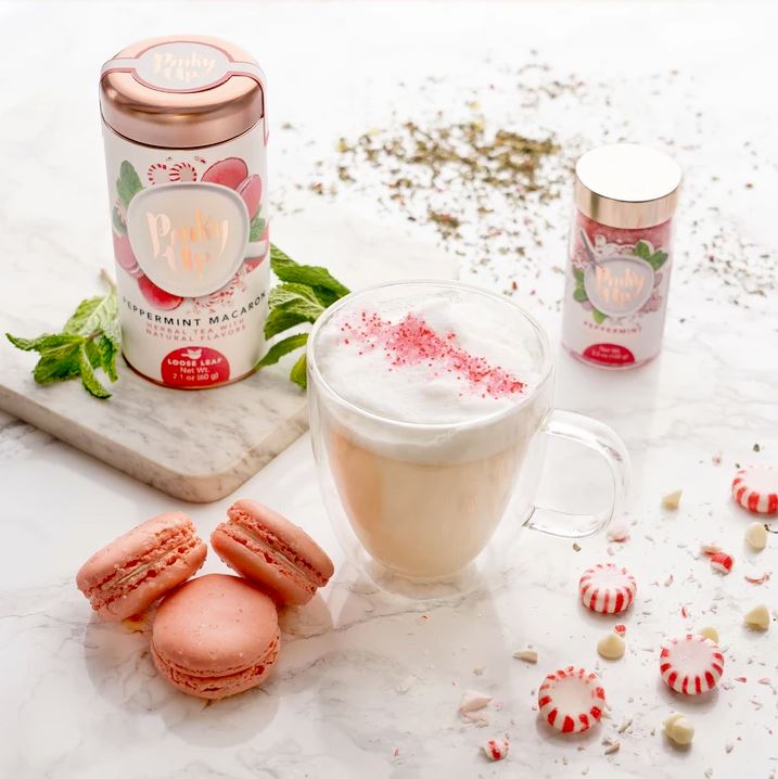Té de hojas sueltas de macarrón de menta