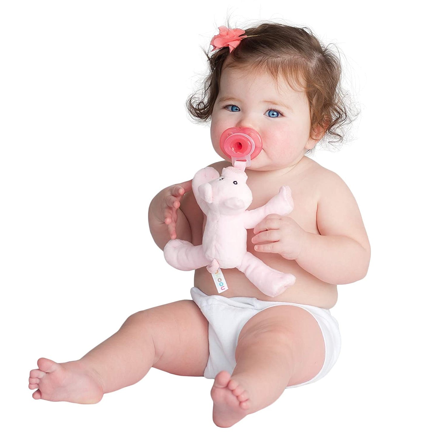 Pacifier Holder and Rattle - Pigi The Pig