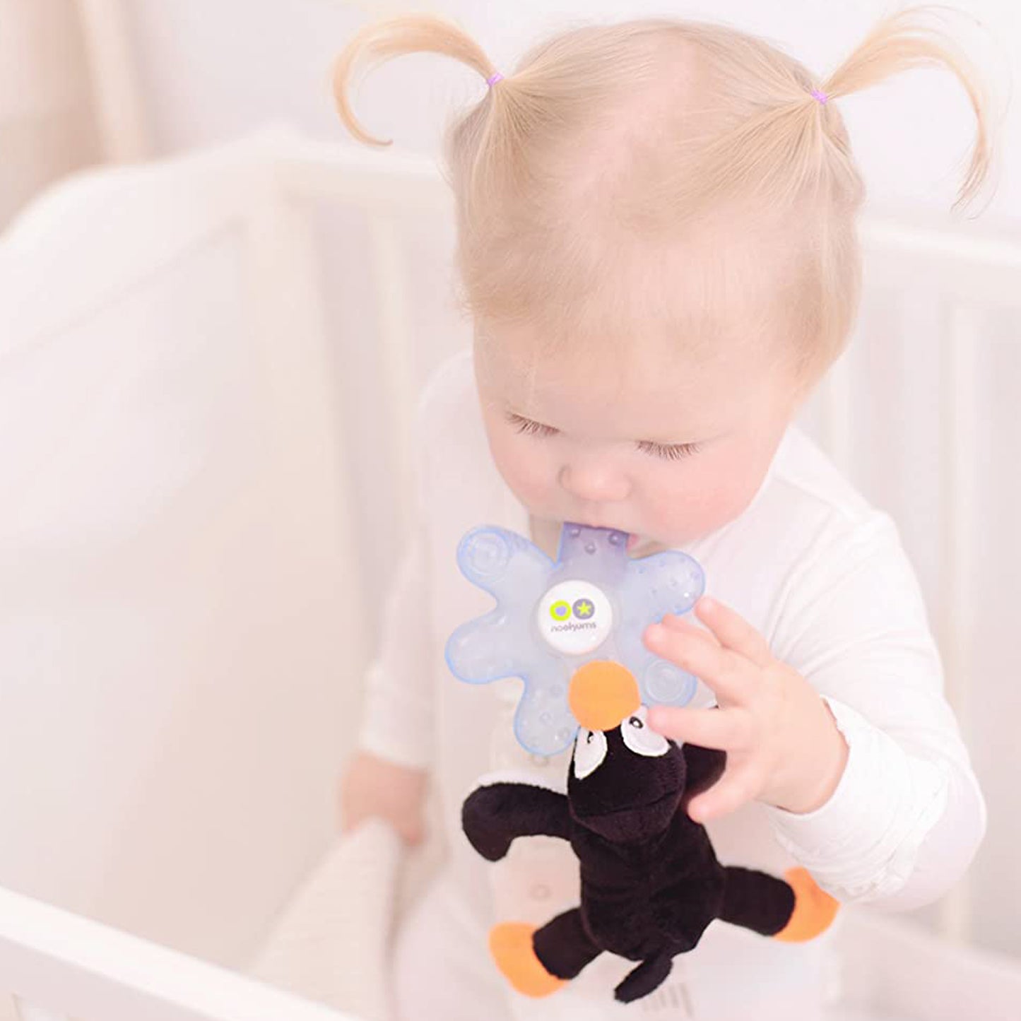 Pacifier Holder and Rattle - Puck the Penguin