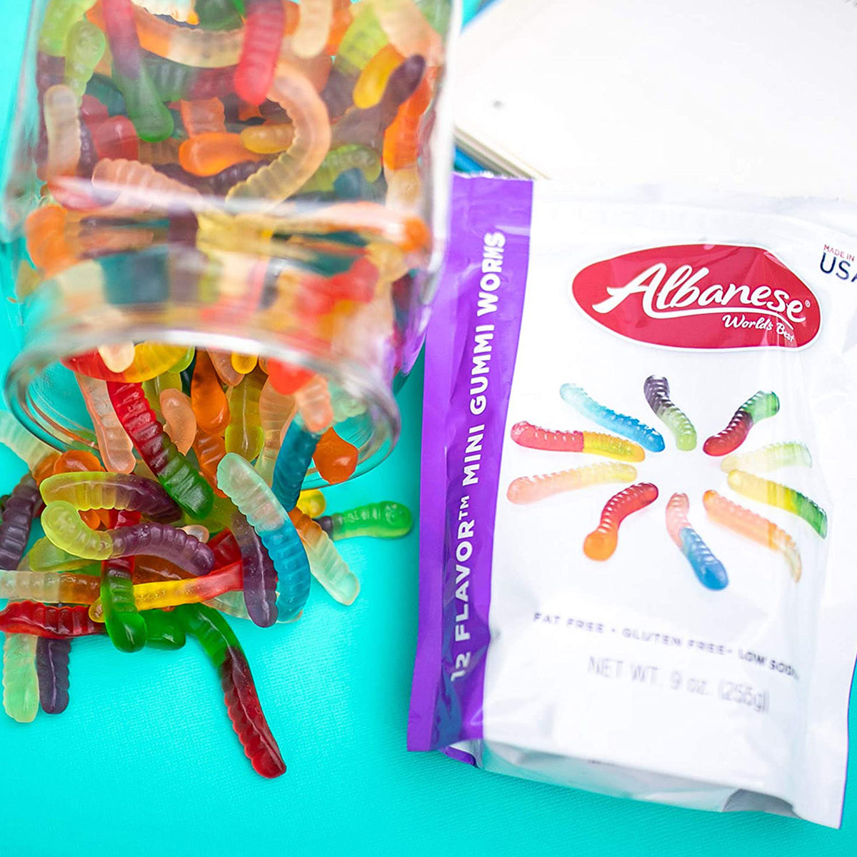 12 Flavor Mini Gummi Worms