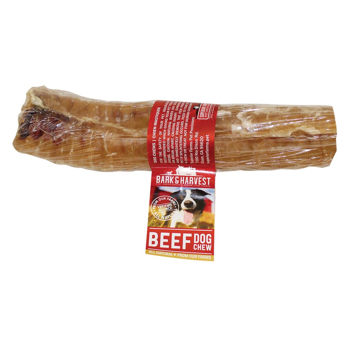 Masticable para perros con tráquea de res