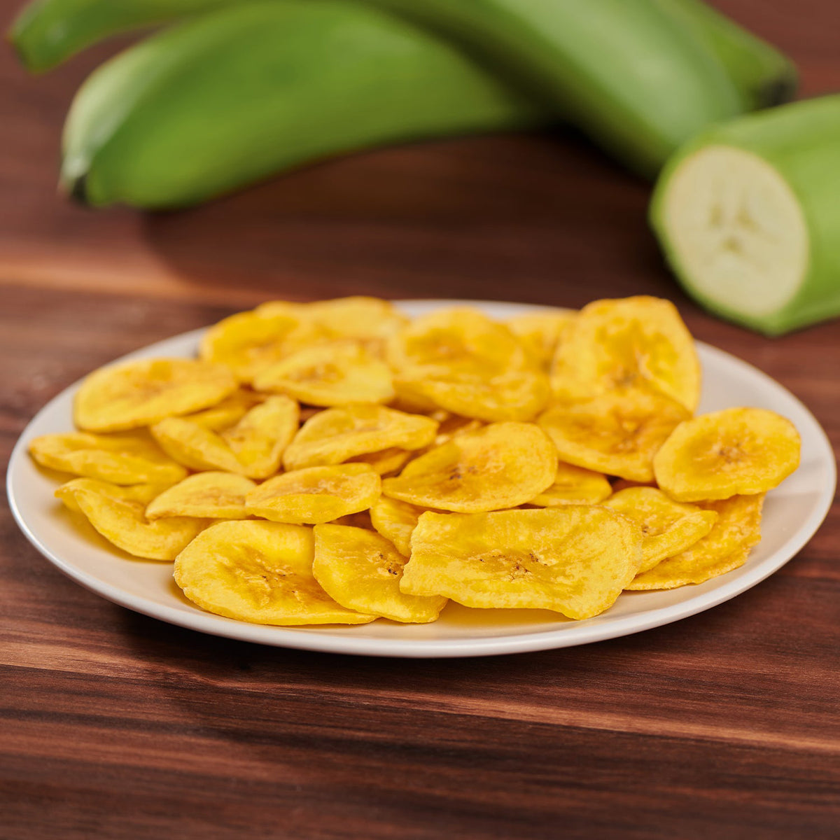 Chips de plátano dorado