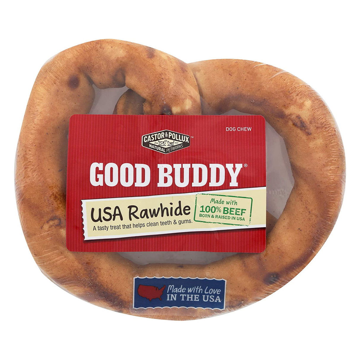 Pretzel de cuero crudo Good Buddy USA con sabor natural a pollo