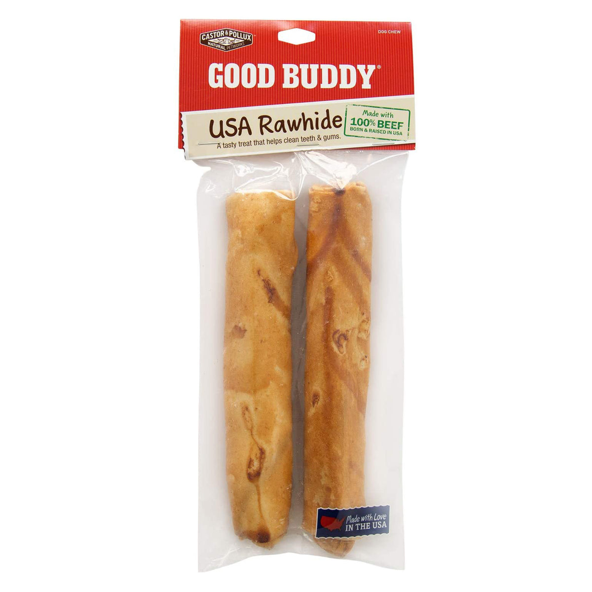 Good Buddy USA Rawhide Sticks With Natural Chicken Flavor
