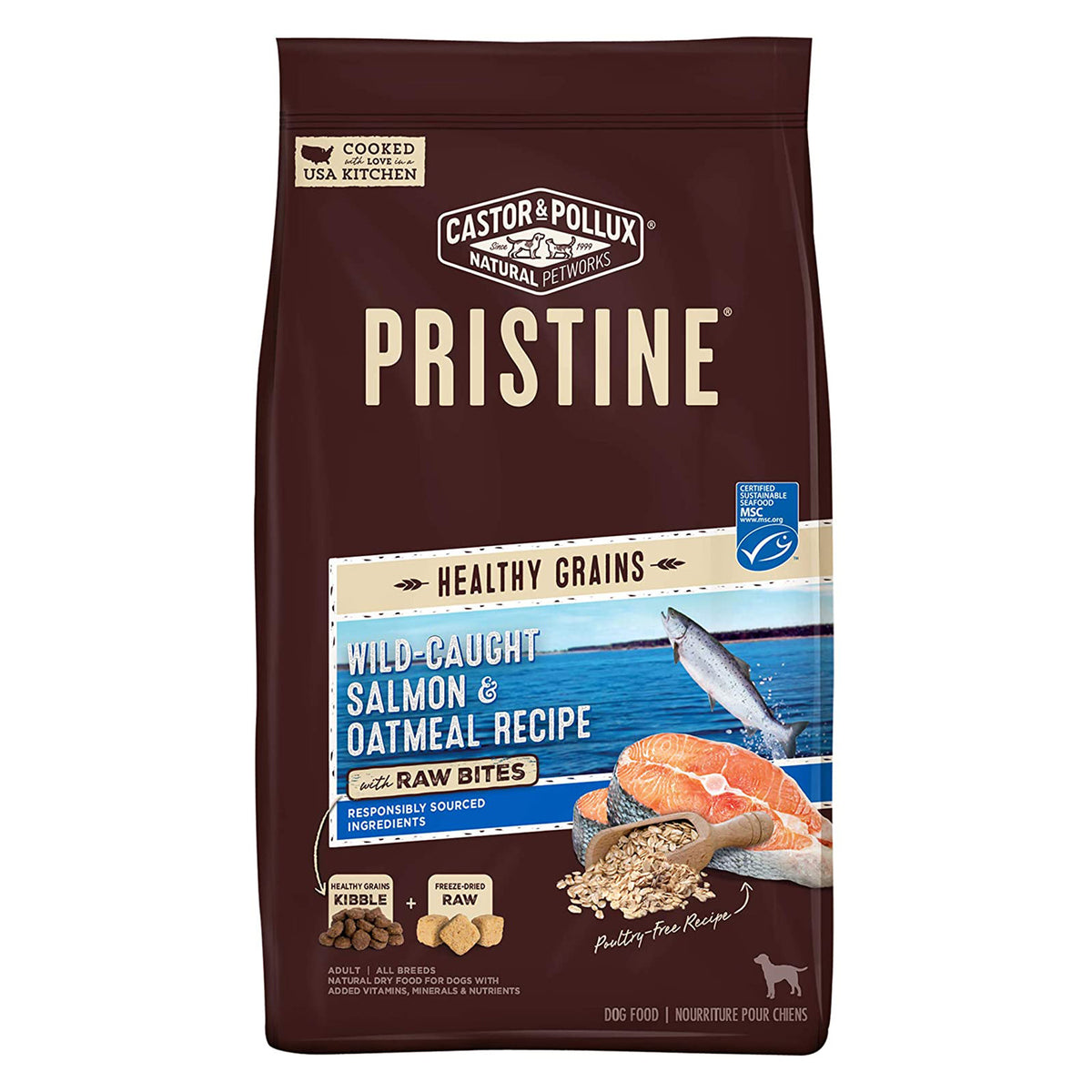 Comida para perros prístina