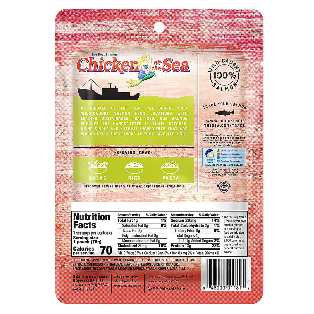 Bolsas de salmón rosado silvestre