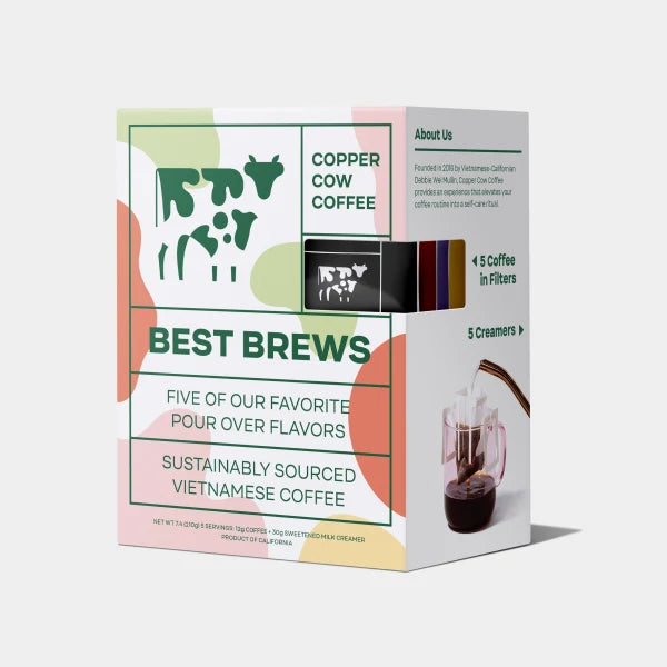 Copper Cow Coffee Pour Over Kit - Coffee Pour Over Kit Best Brews Latte Sampler