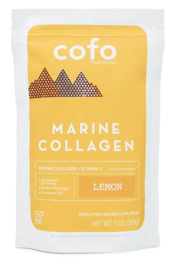Cofo Provisions Collagène Marin + Vitamine C - Mélange pour Boisson au Citron