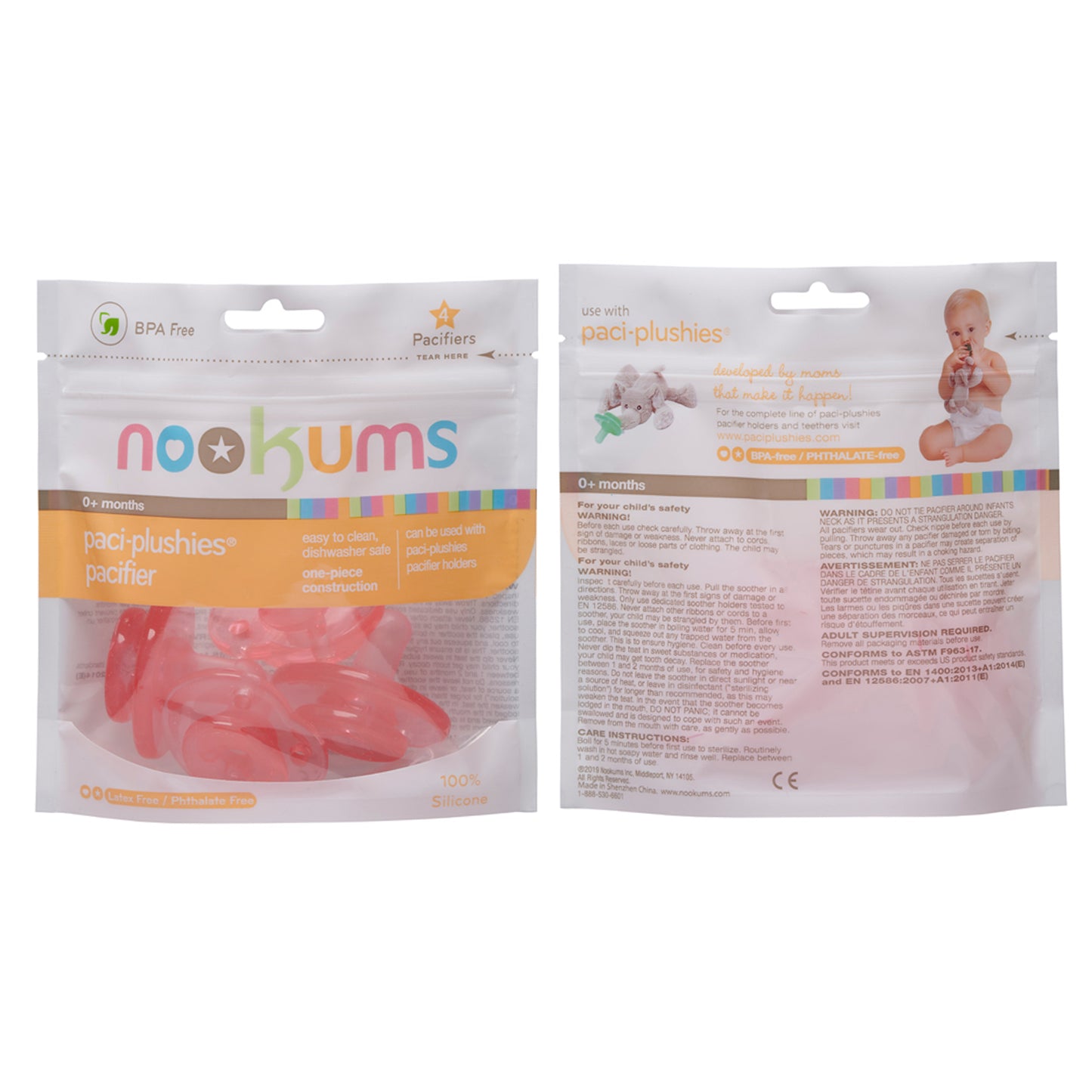 Pink Paci-Plushies Replacement Pacifier