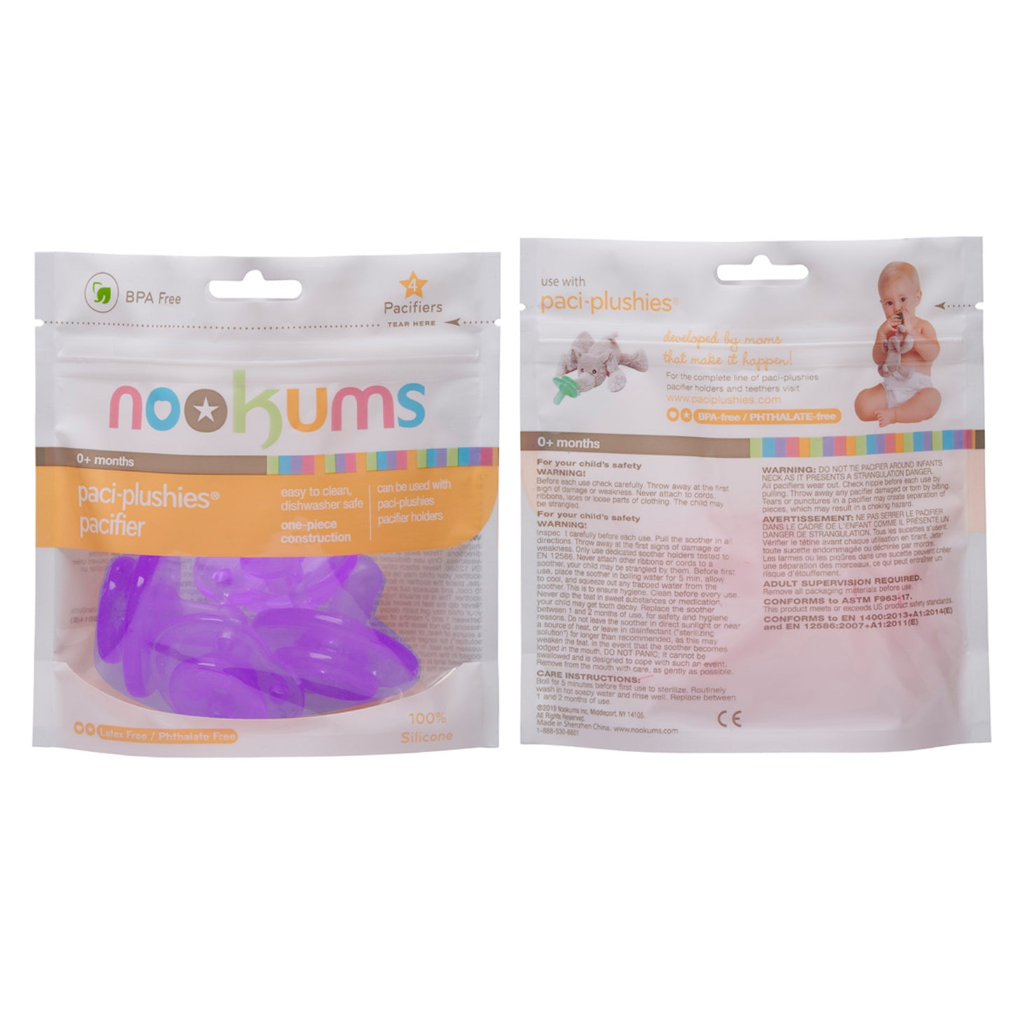 Purple Paci-Plushies Replacement Pacifier