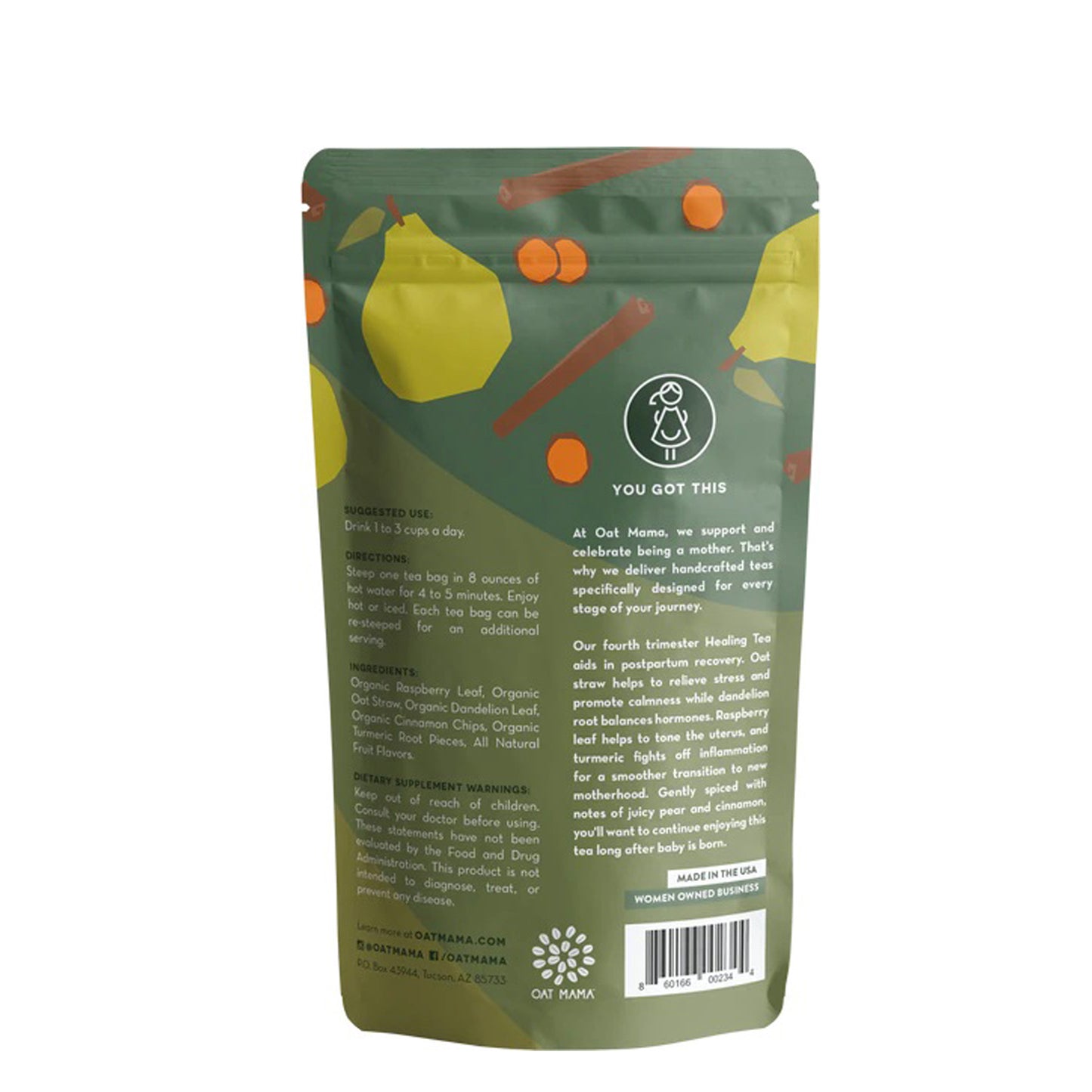 Té curativo posparto de pera especiada