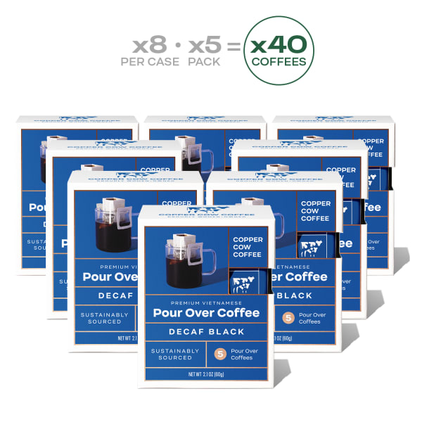 Copper Cow Coffee Pour Over Kit - Just Black Decaf