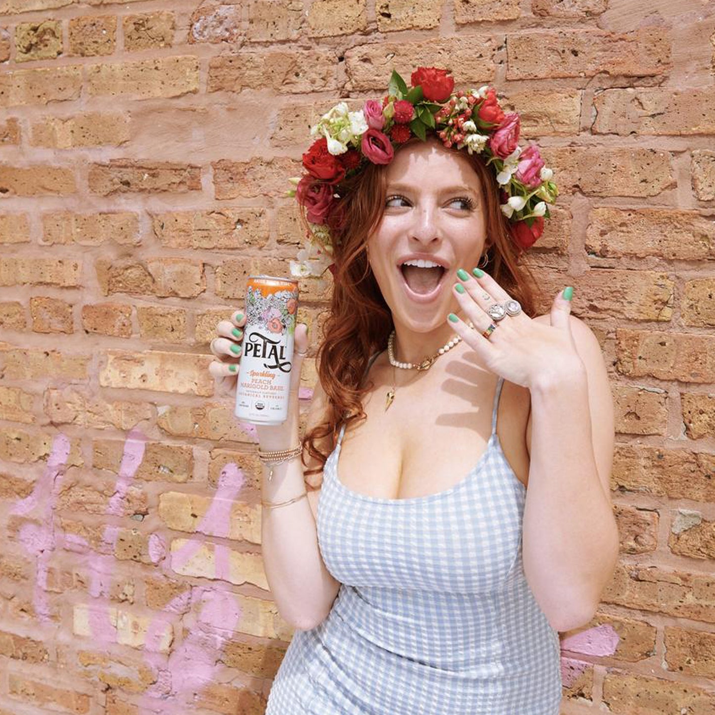 Peach Marigold Basil