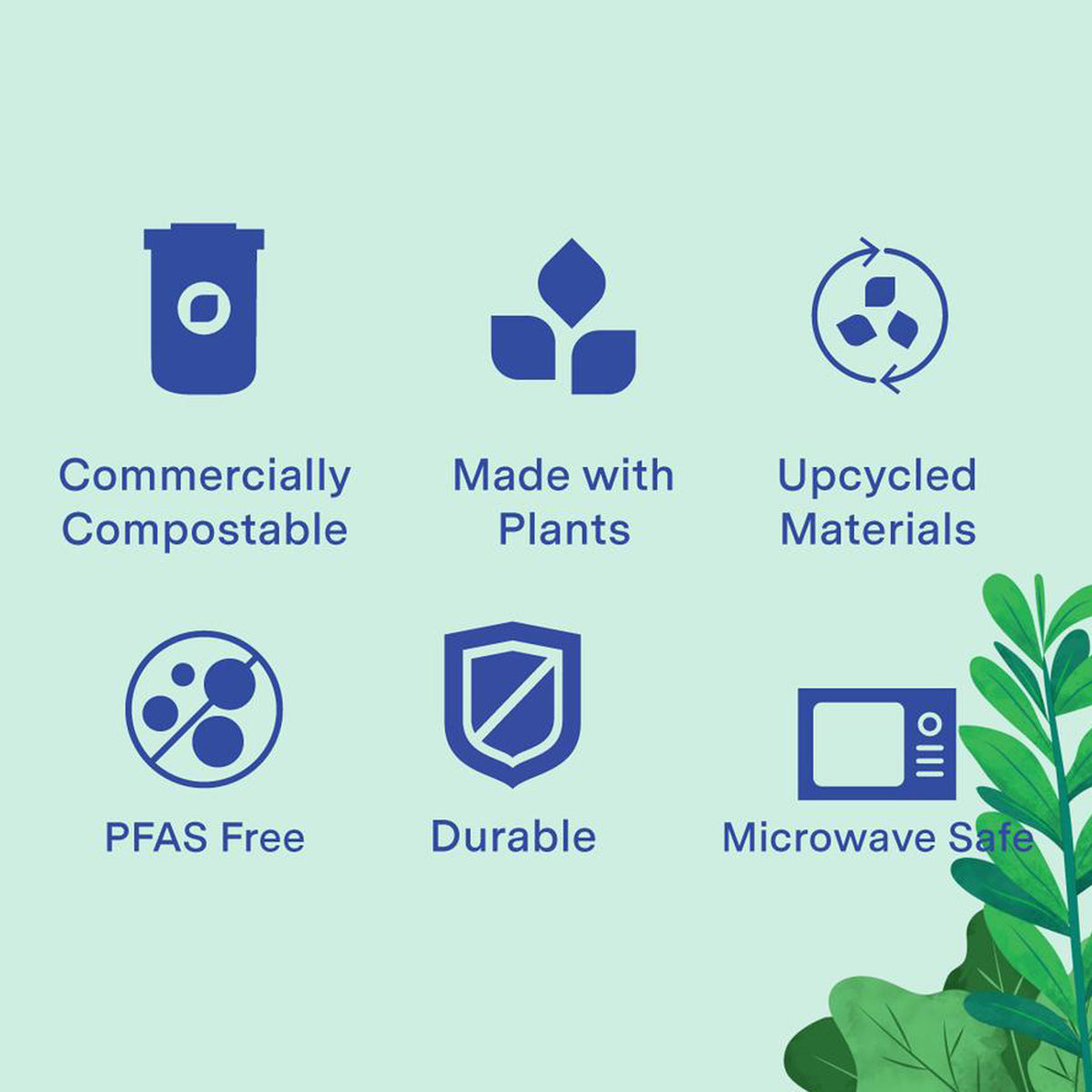 Tazones compostables