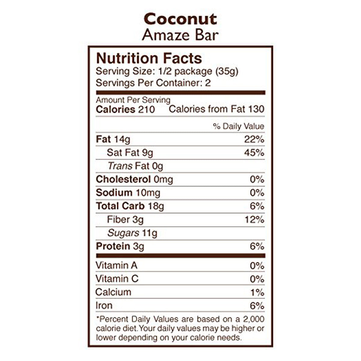 Taza Chocolate Coconut Organic Dark Chocolate Amaze Bar