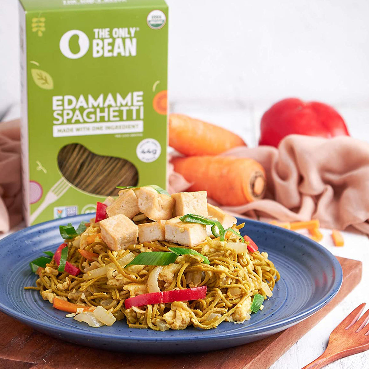 Pâtes aux haricots spaghetti Edamame biologiques