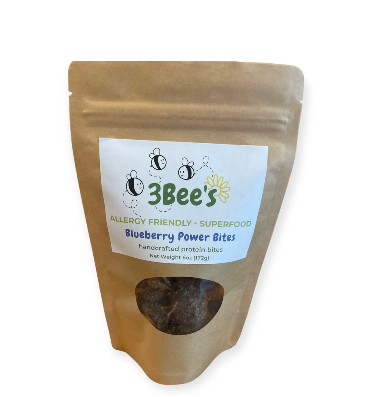 3Bee's Protein Bites 3 Bees Protein Bites | Allergy Friendly Superfood - Blueberry Power Bi
