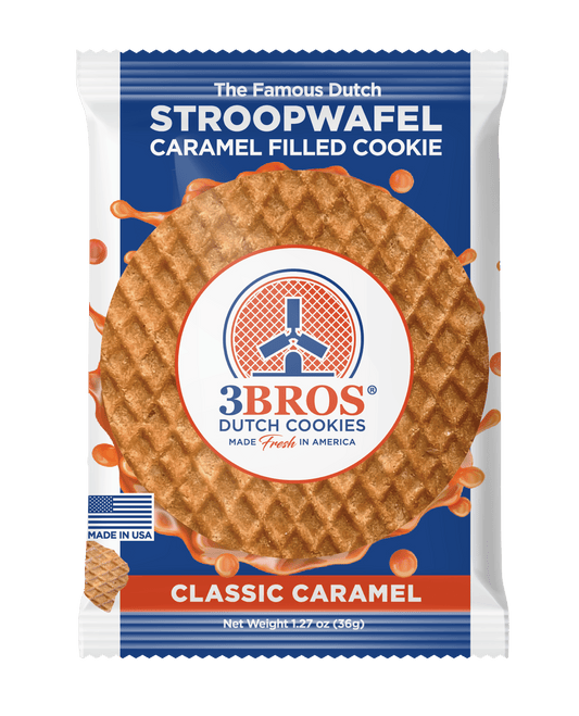 3Bros®Cookies Classic Caramel Stroopwafels - Single Pack