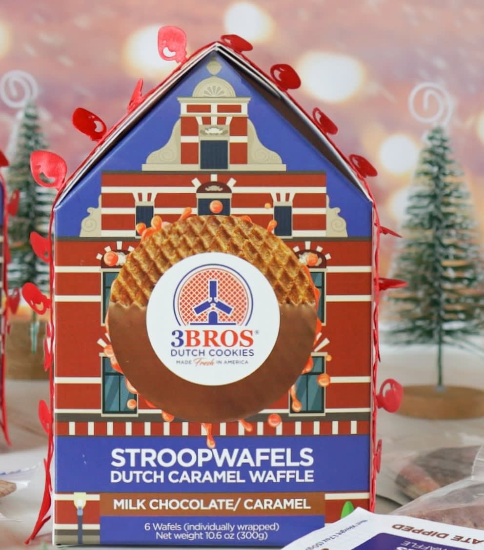 3Bros®Cookies Stroopwafels Collector Canal House Box - Milk Chocolate Dipped