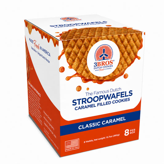 3Bros®Cookies Classic Caramel Stroopwafel - Box of 10