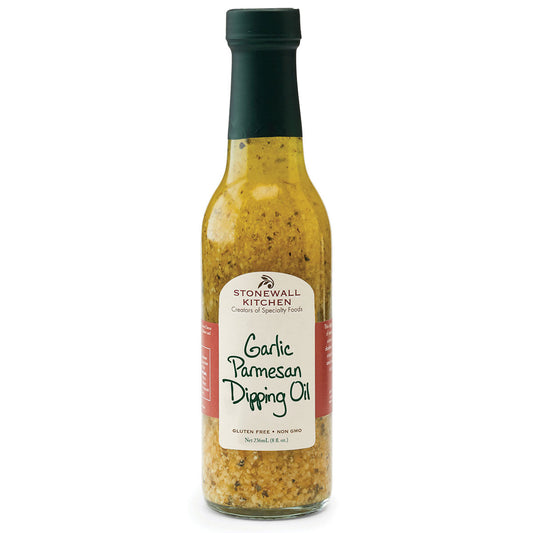 Stonewall Kitchen Garlic Parmesan Dipping Oil in an 8 oz bottle