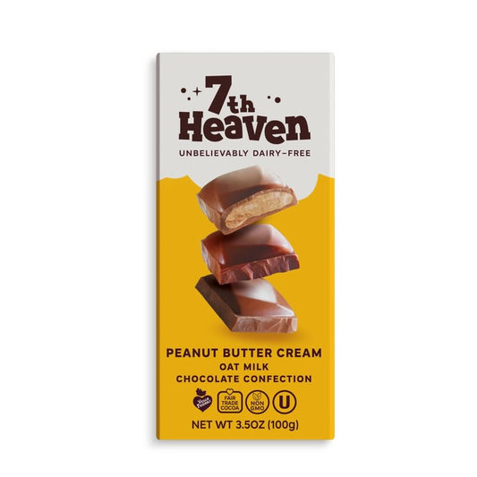7th Heaven Chocolate 3.5oz Oat Milk Chocolate Bars - Peanut Butter Cream