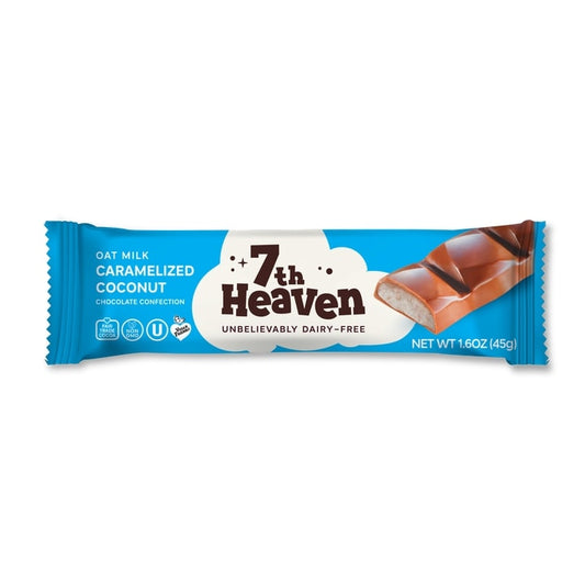 7th Heaven Chocolate 1.6oz Oat Milk Chocolate Bars - Caramelized Coconut