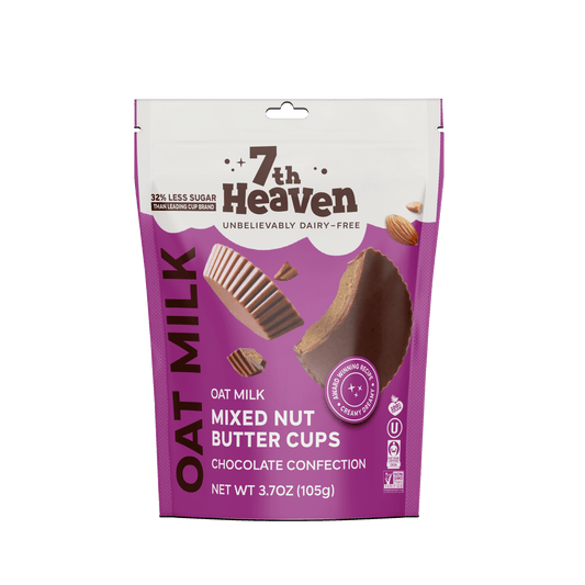 7th Heaven Chocolate 7TH HEAVEN Oat Milk Chocolate Cups; Mixed Nut Butter