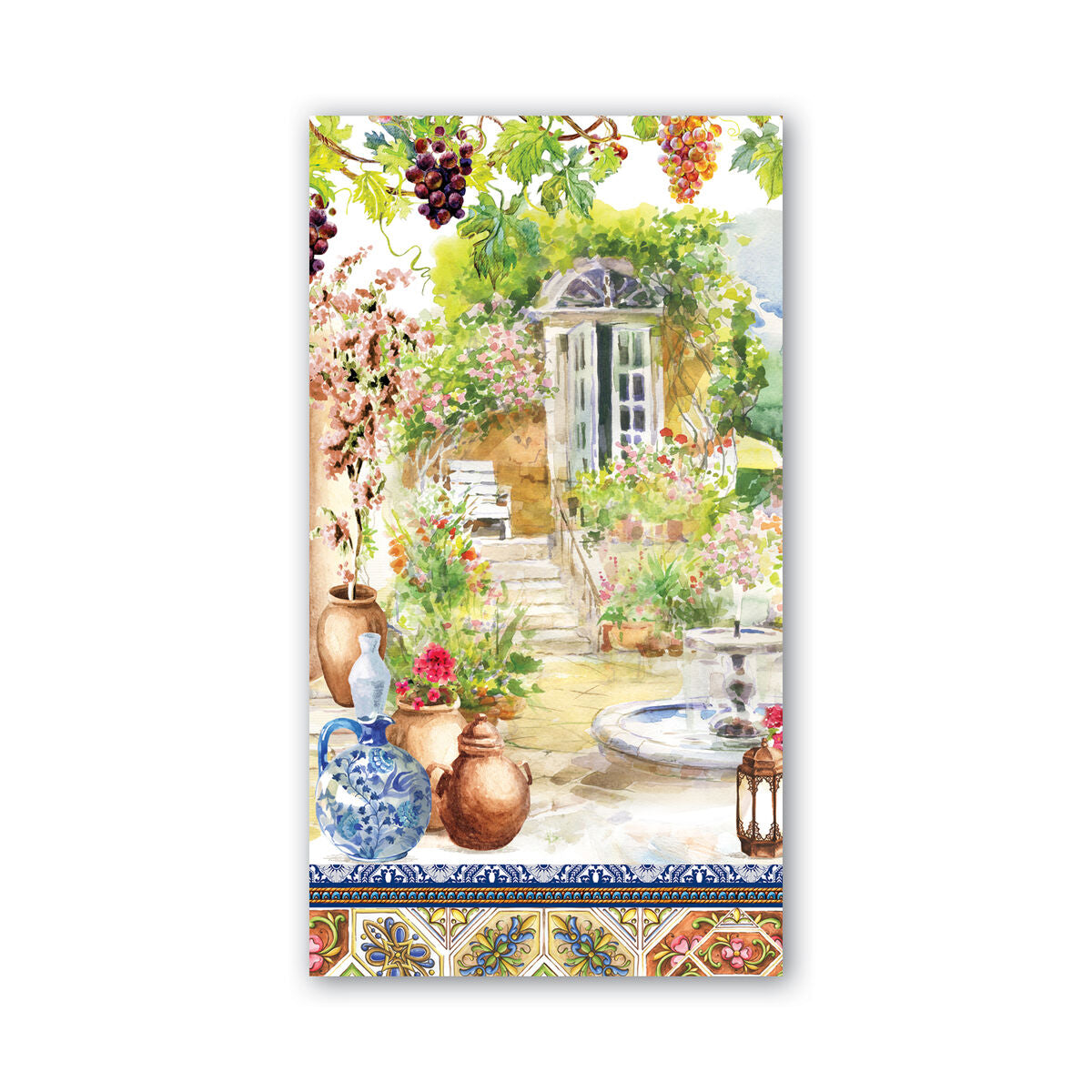Michel Design Works Tuscan Terrace hostess napkins, Italian garden villa design