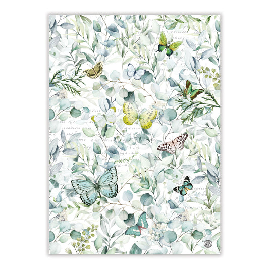 Michel Design Works Butterfly Fields woven cotton kitchen towel with meadow butterfly print