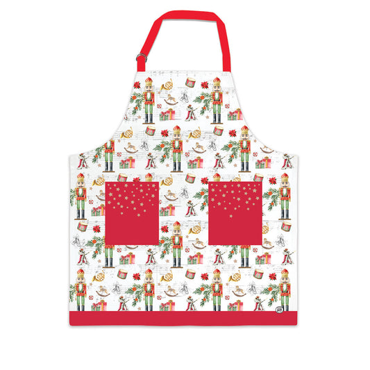 Michel Design Works Nutcracker Suite cotton chef apron with nutcracker and mouse king design