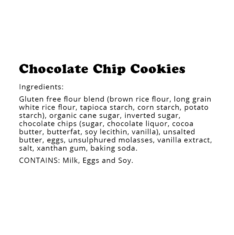 Fresh Baked Gluten Free Mini Cookies in Tub (Freeze Upon Arrival/Slacks on Shelf) 96069