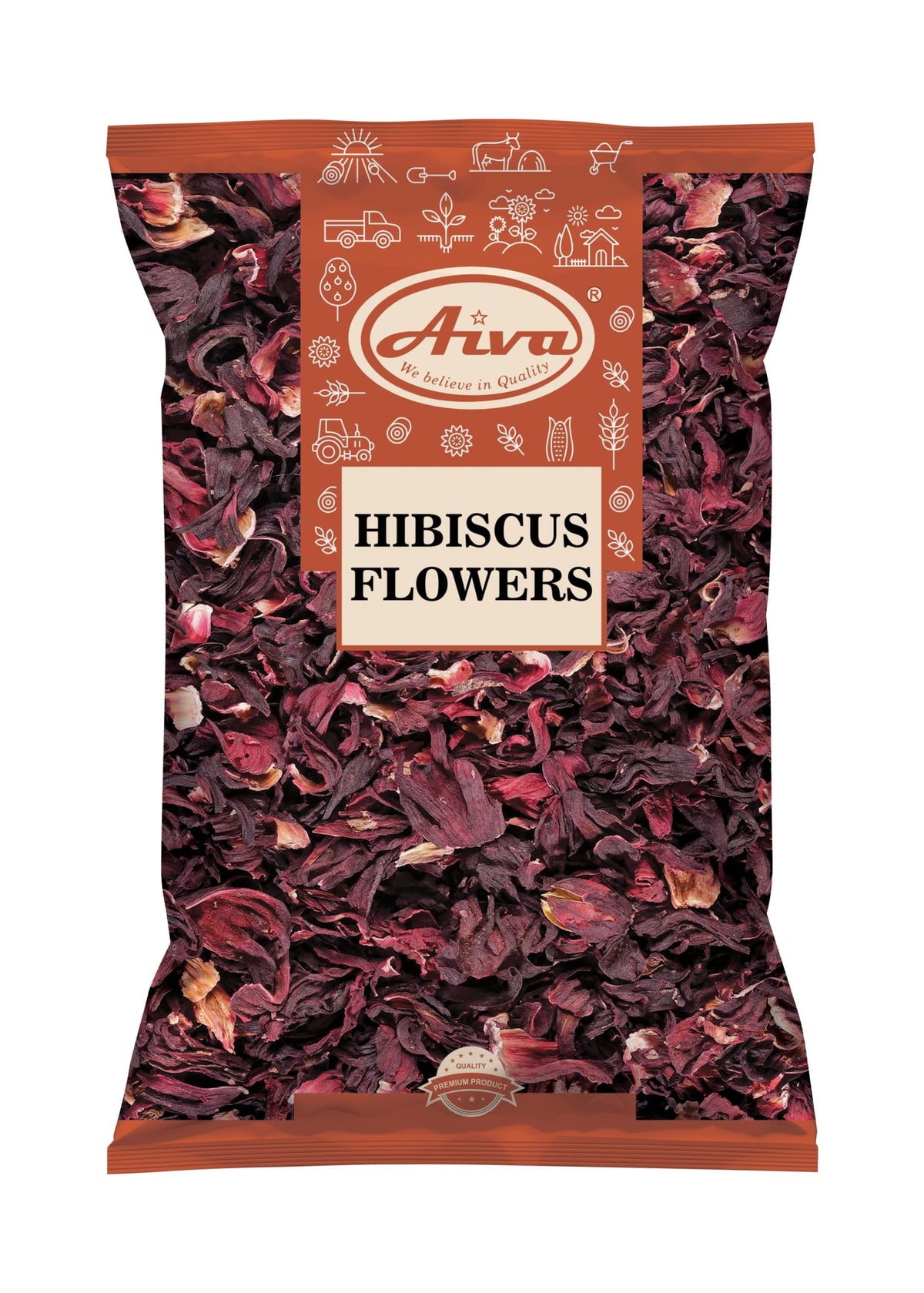 Aiva Products Hibiscus Flowers Dried Whole Petals Bulk | 200 GM