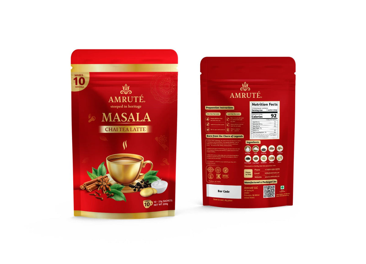 Amruté Amruté Chai Tea Latte(10ct Single Serves) - Masala