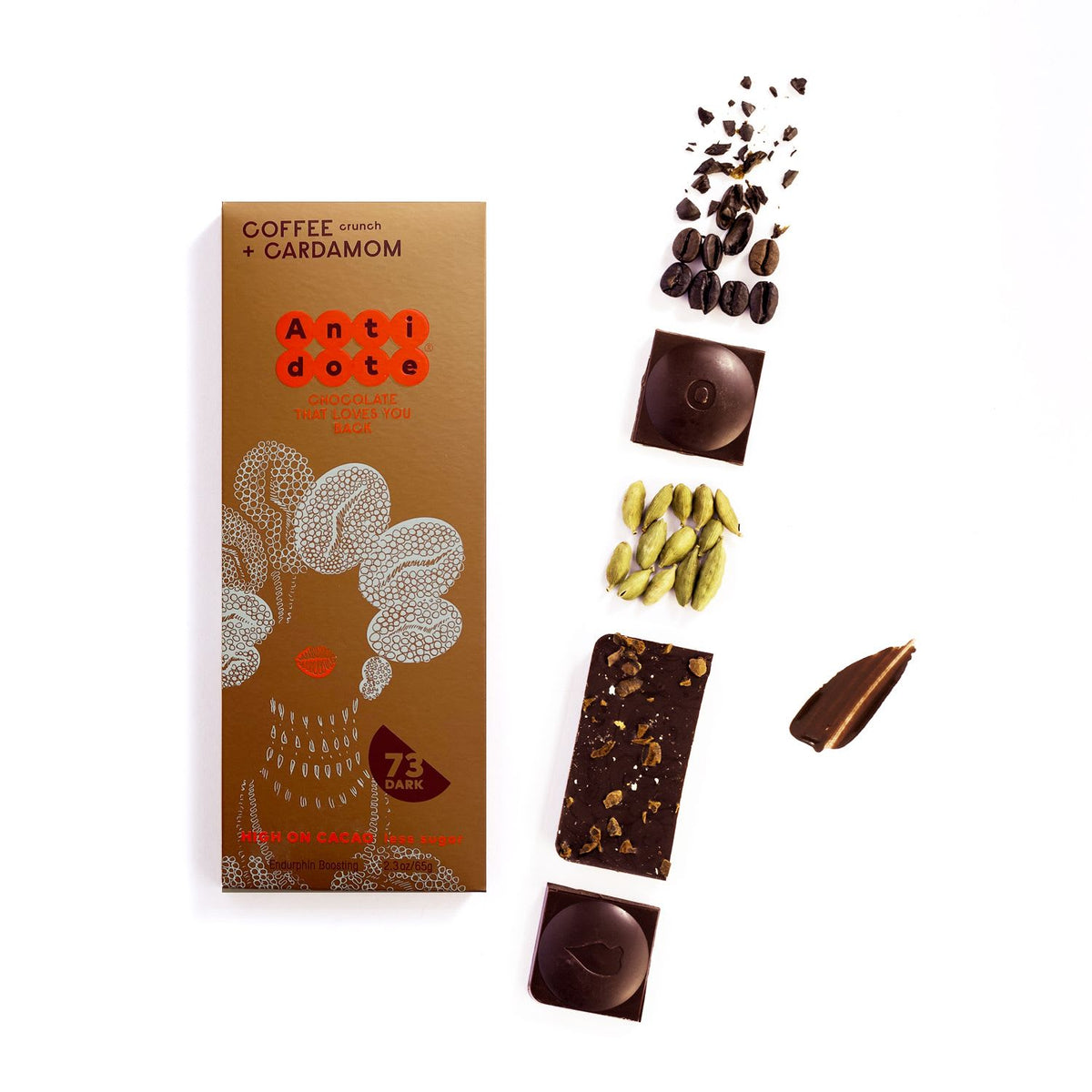 Antidote Antidote Chocolate KAKIA: COFFEE + CARDAMOM 73%