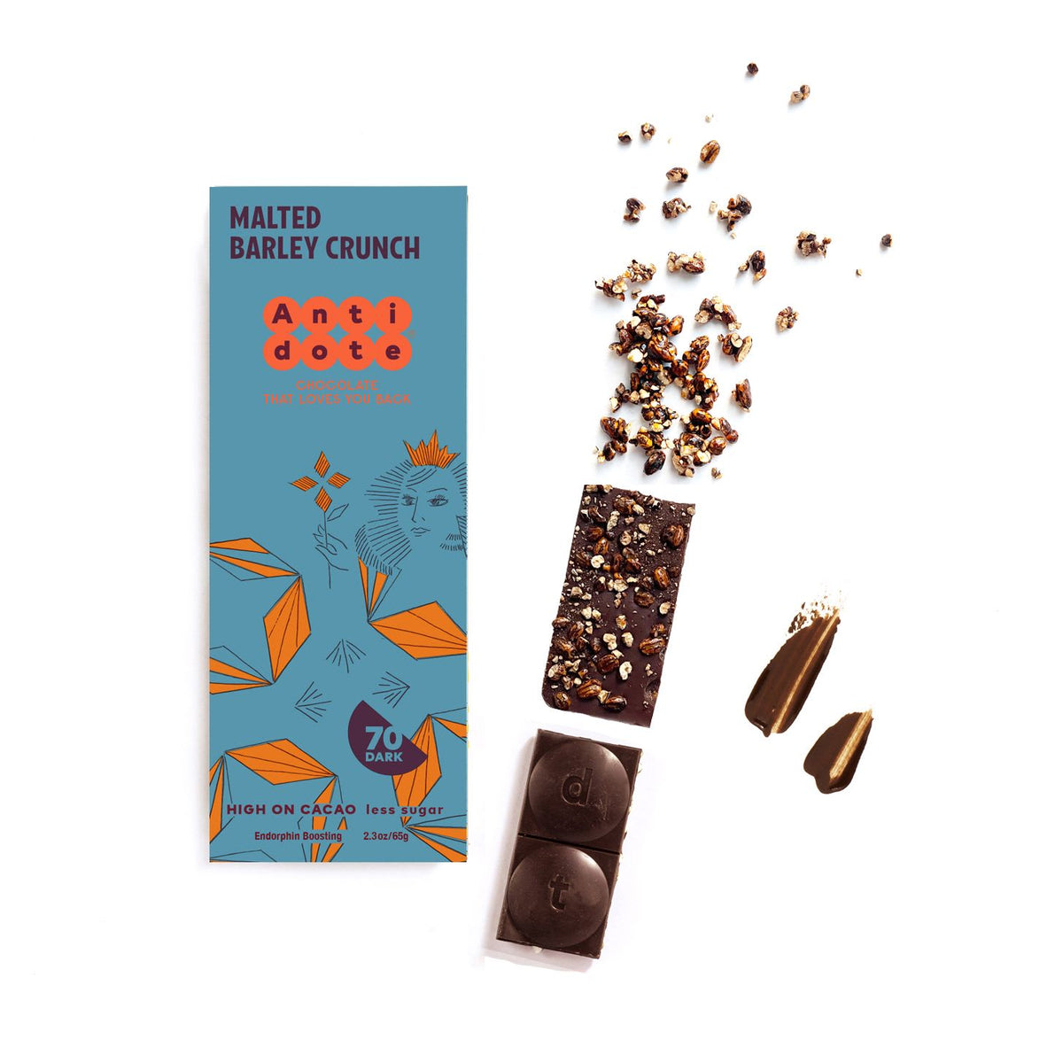 Antidote Antidote Chocolate QUEEN B: MALTED BARLEY CRUNCH 70%