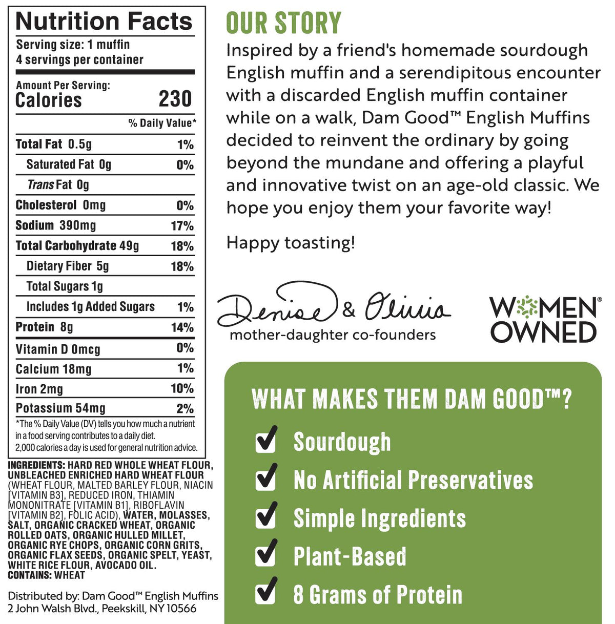 Vegan Sourdough Dam Good® English Muffins 867126000433