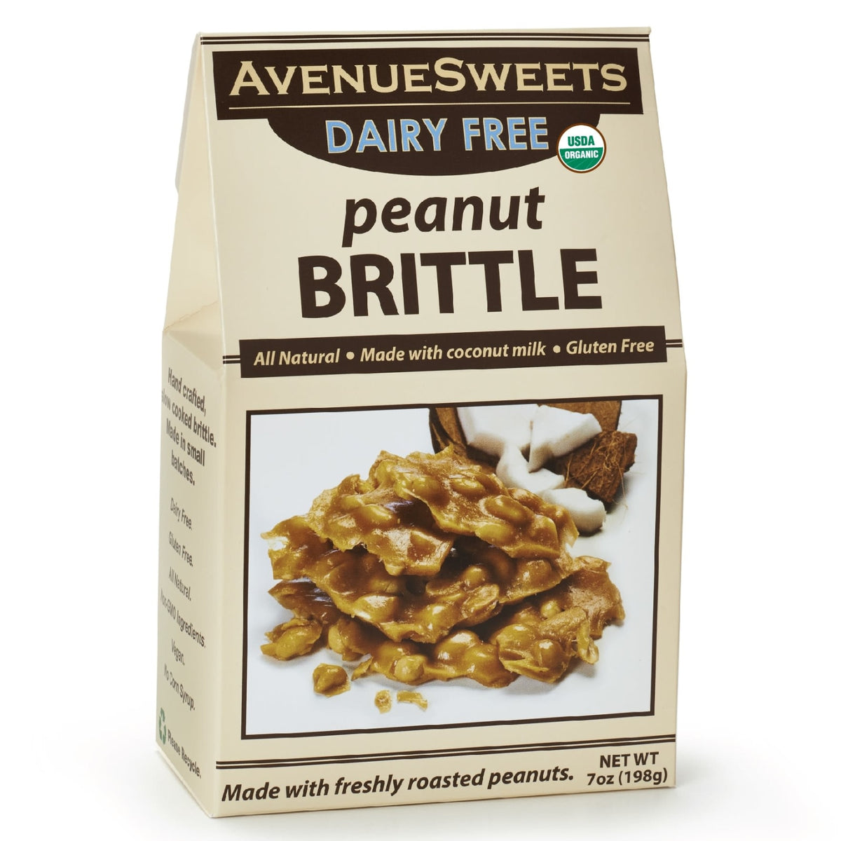 AvenueSweets Dairy Free Peanut Brittle 7oz Box