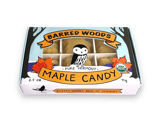 Barred Woods Maple Vermont Maple Sugar Candy Gift Box - 6 Pieces