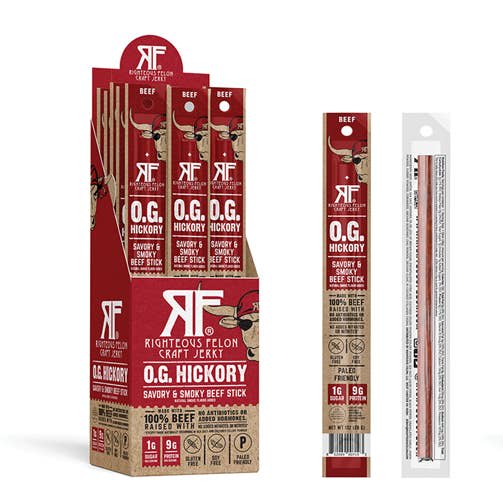 Righteous Felon 1 oz meat sticks in assorted flavours