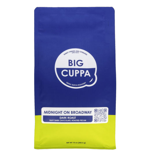Big Cuppa Big Cuppa - Midnight on Broadway - Ground Coffee - Dark Roast - 10 oz