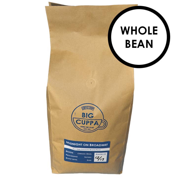 Big Cuppa Big Cuppa - Midnight on Broadway - Whole Bean Coffee - Dark Roast - 5
