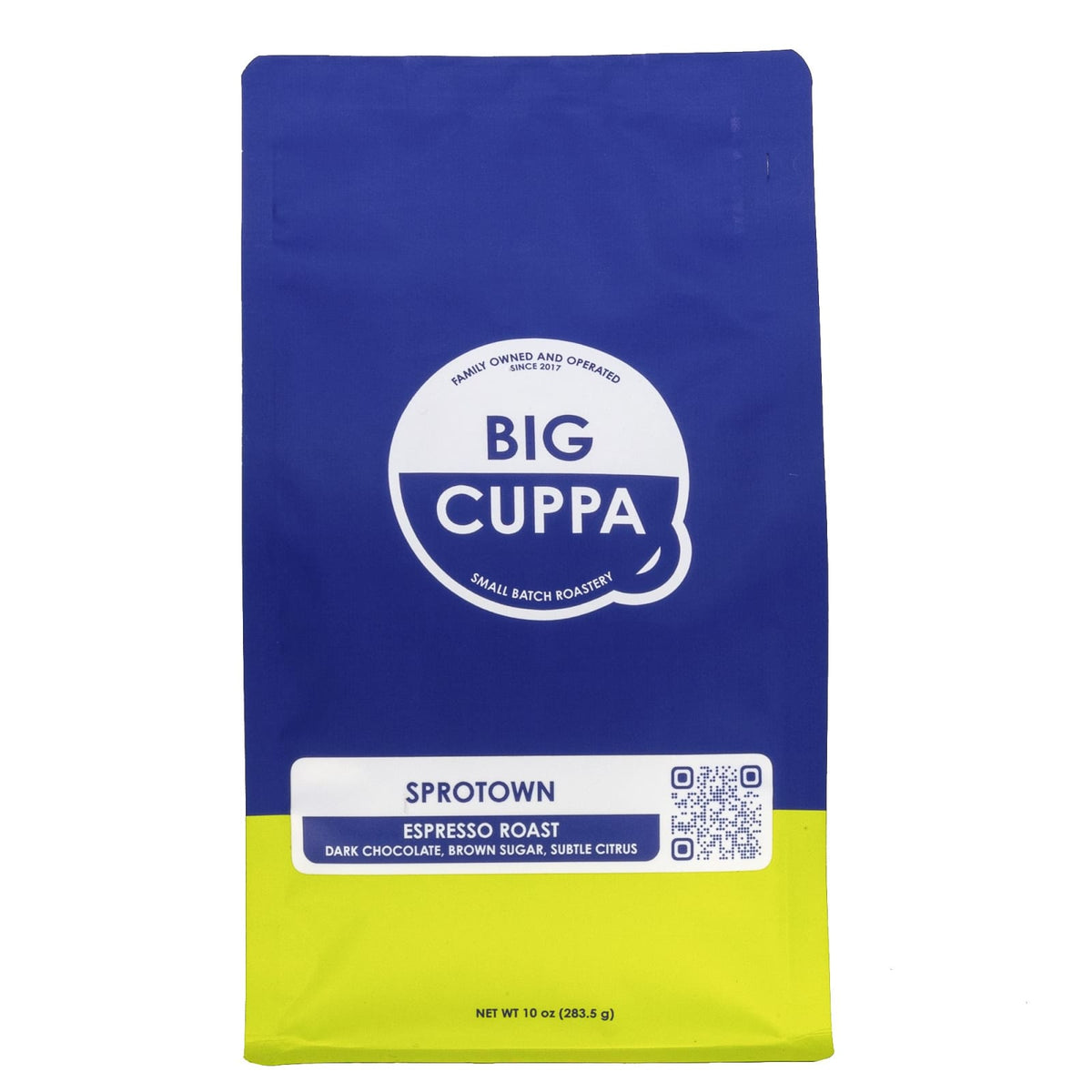 Big Cuppa Big Cuppa - SproTown - Ground Coffee - Espresso Roast - 10 oz