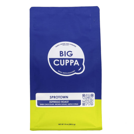 Big Cuppa Big Cuppa - SproTown - Whole Bean Coffee - Espresso Roast - 10 oz