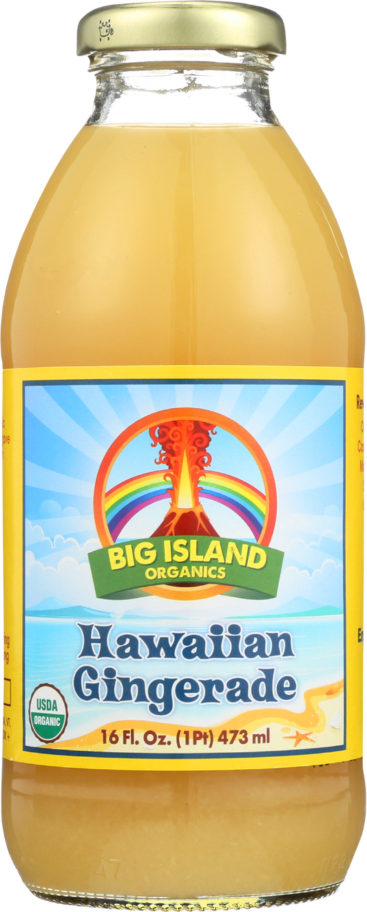 Big Island Organics Drinks - 16 oz, Hawaiian Gingerade