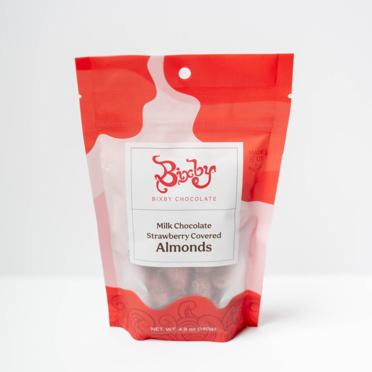 Bixby Chocolate Panned Chocolate Items - Milk Chocolate Strawberry and Cream Almonds