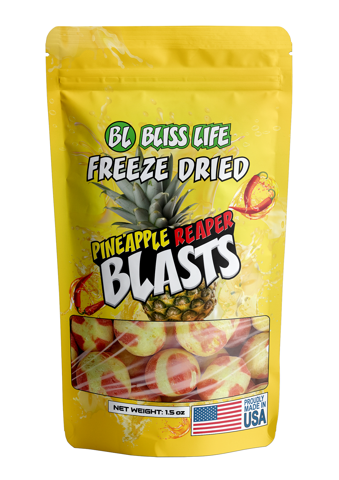 Freeze Dried Candy Blasts - Melt in your Mouth like Cotton Candy 30ctpineapplereaper