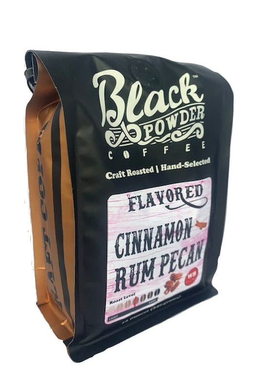 Black Powder Coffee Flavored - Cinnamon Rum Pecan - Whole Bean
